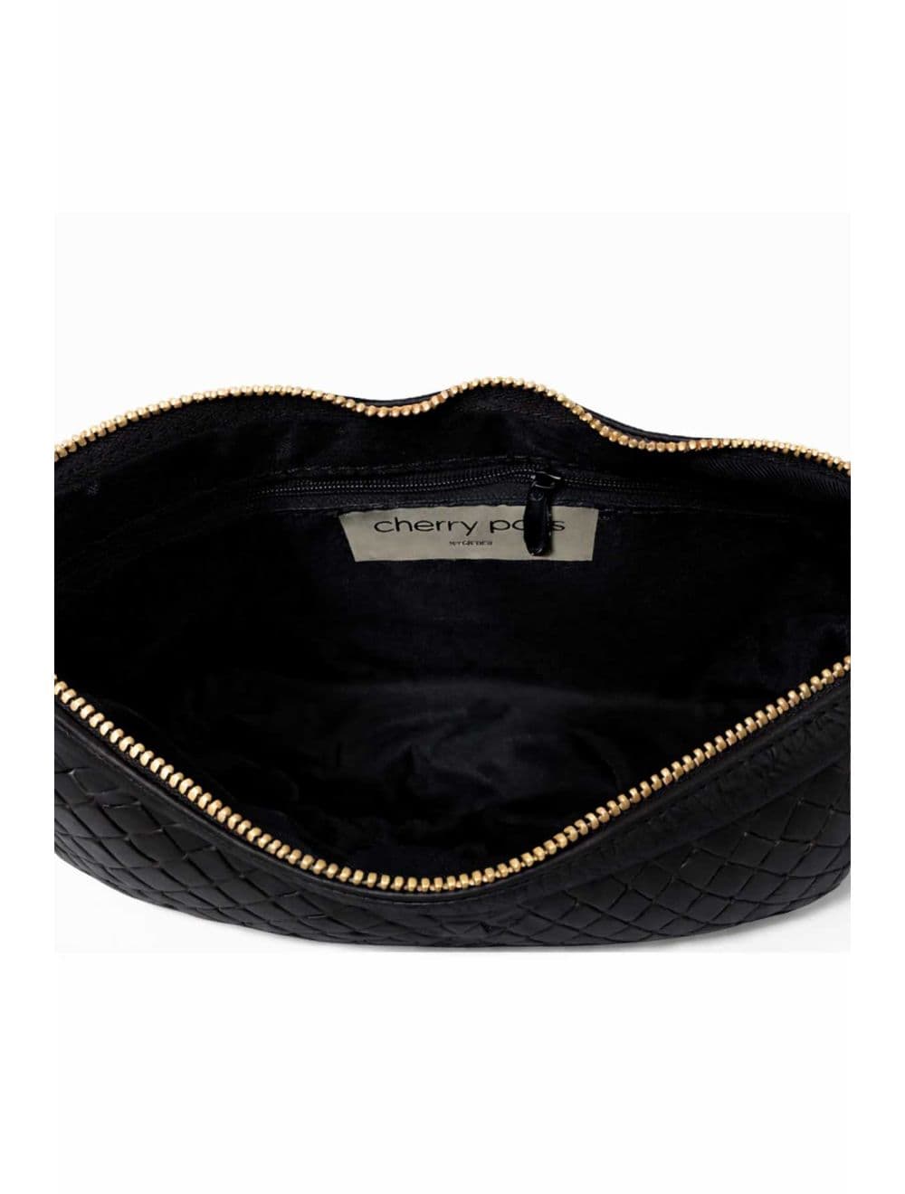 Sac Besace En Cuir Vachette Grainée Effet Tressé 4208 ADJANIE TRESSÉ-Black — vue 4