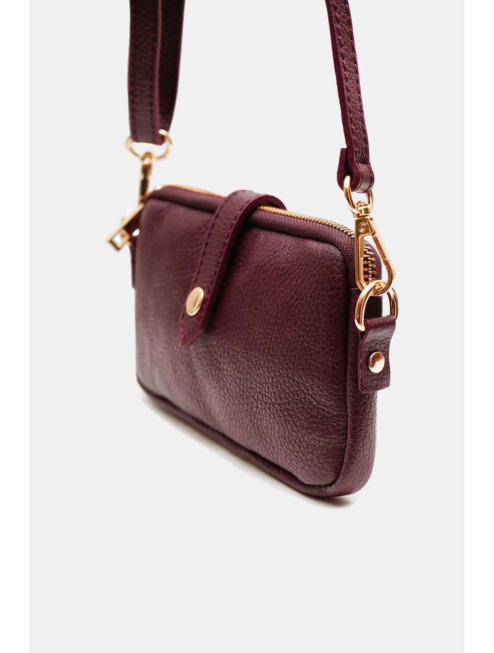 Sac Pochette Extra Plate En Cuir Vachette Grainée 4207 MÉLIA-Bordeaux — vue 2