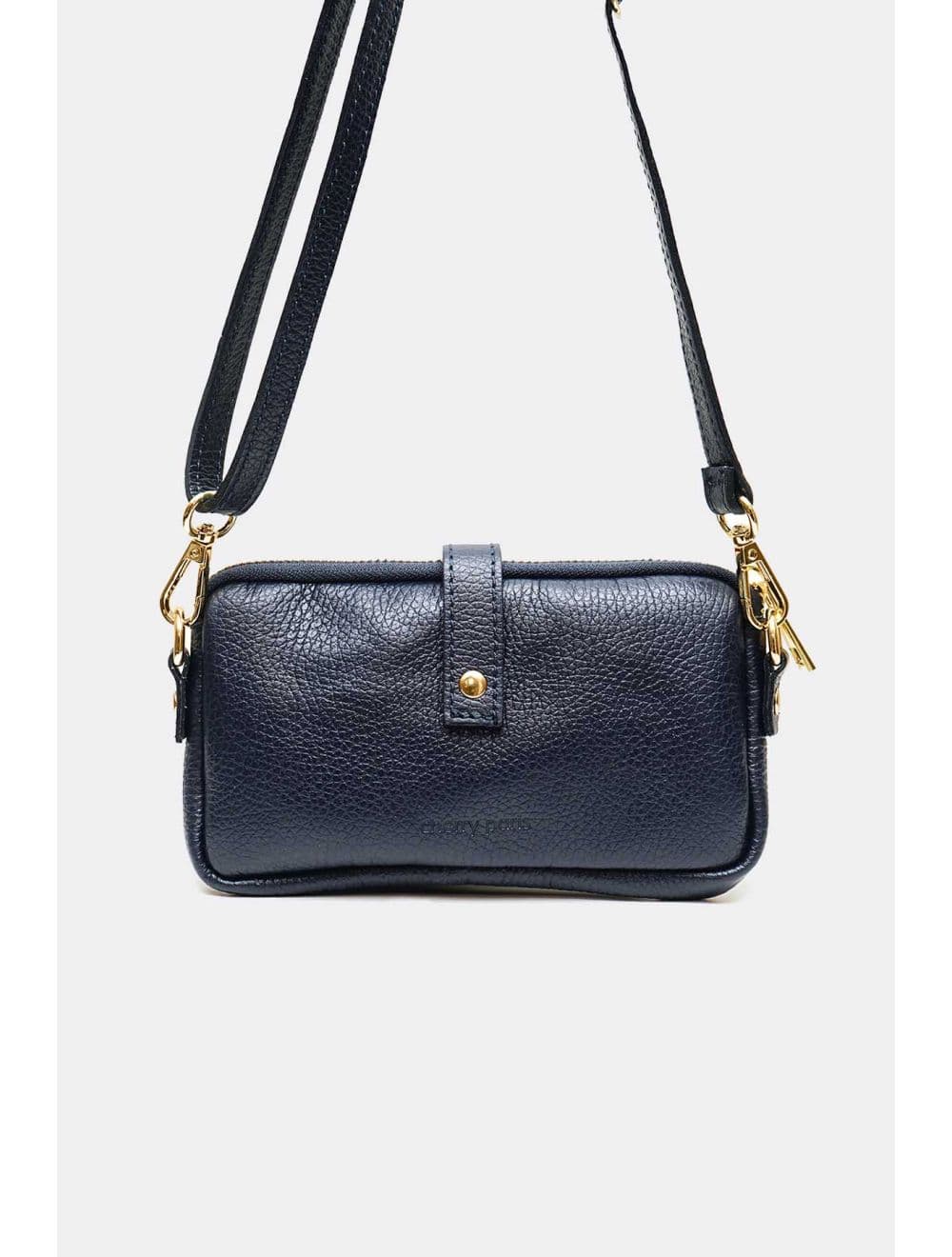 Sac Pochette Extra Plate En Cuir Vachette Grainée 4207 MÉLIA-Marine — vue 3