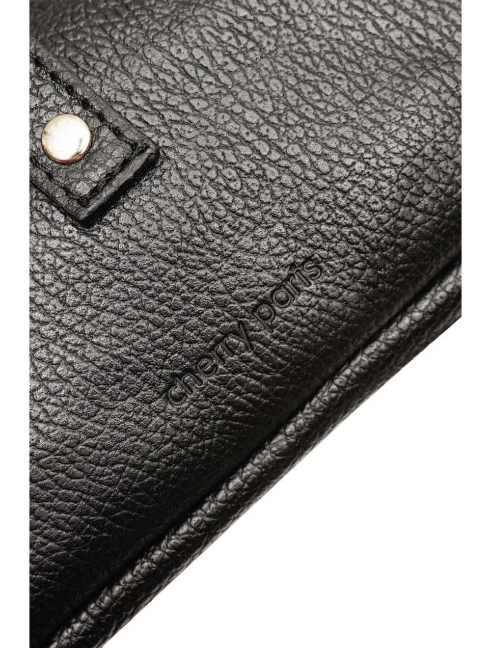 Sac Pochette Extra Plate En Cuir Vachette Grainée 4207 MÉLIA-Noir — vue 5