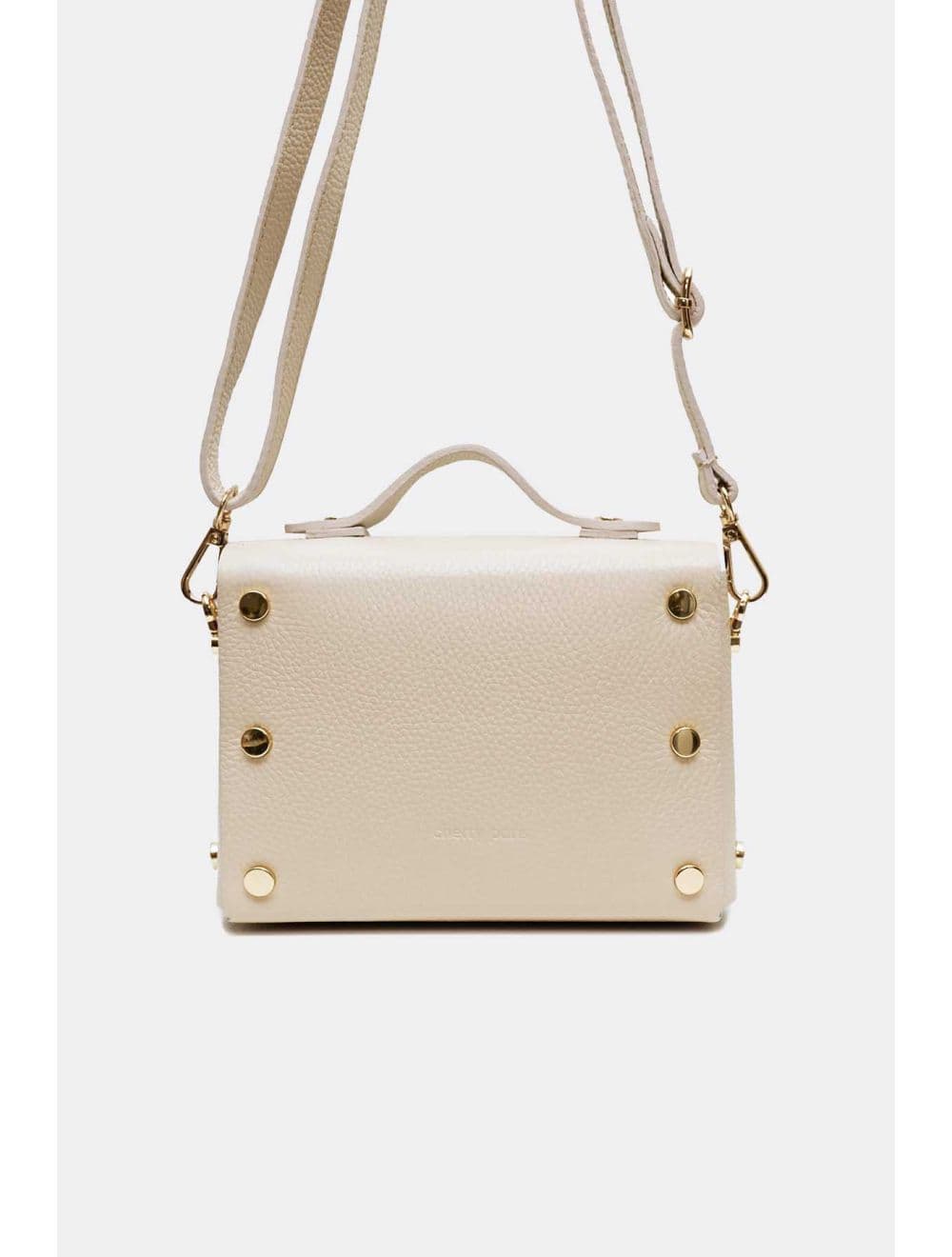 Sac Porté Main Forme Cartable En Cuir Vachette Grainée 4206 BILLIE-Beige — vue 3