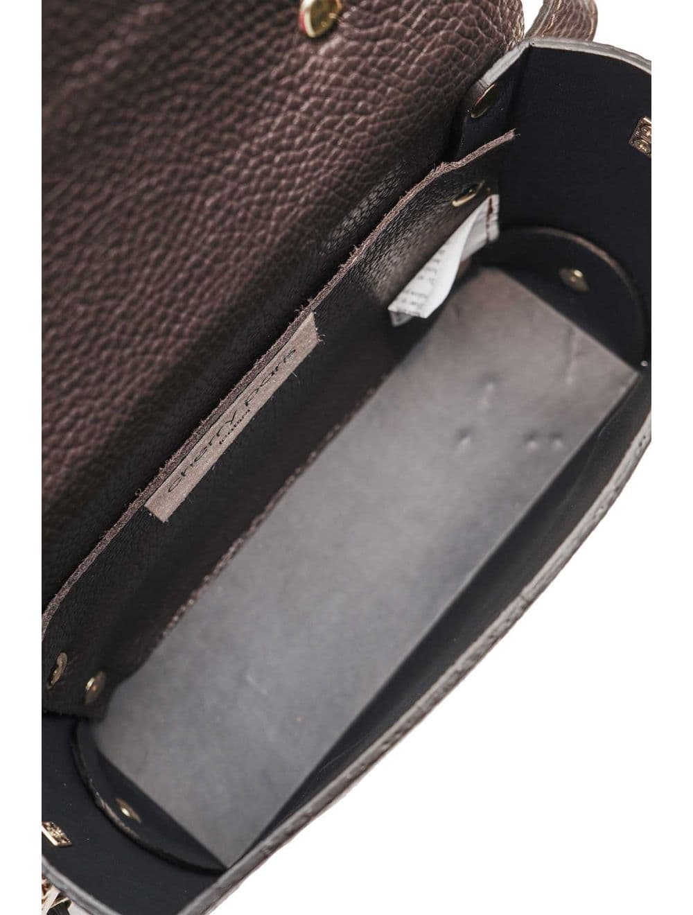 Sac Porté Main Forme Cartable En Cuir Vachette Grainée 4206 BILLIE-Chocolat — vue 4