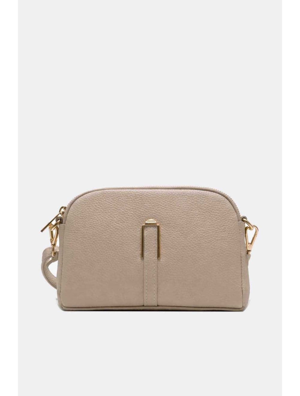 Sac Porté Travers En Cuir Vachette Grainé 4205 LIANA-Granite