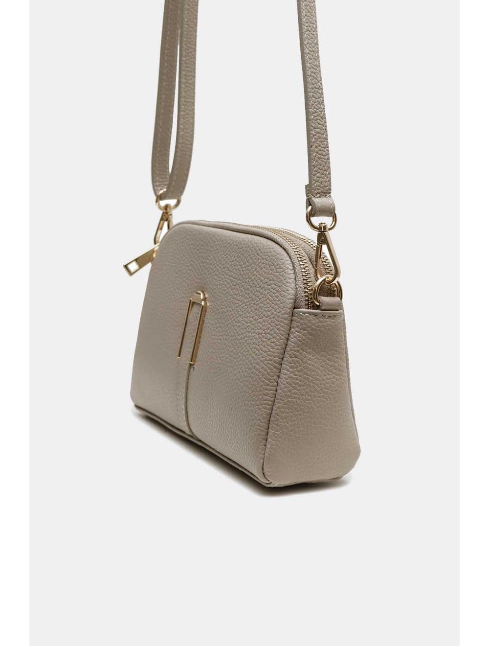 Sac Porté Travers En Cuir Vachette Grainé 4205 LIANA-Granite — vue 2