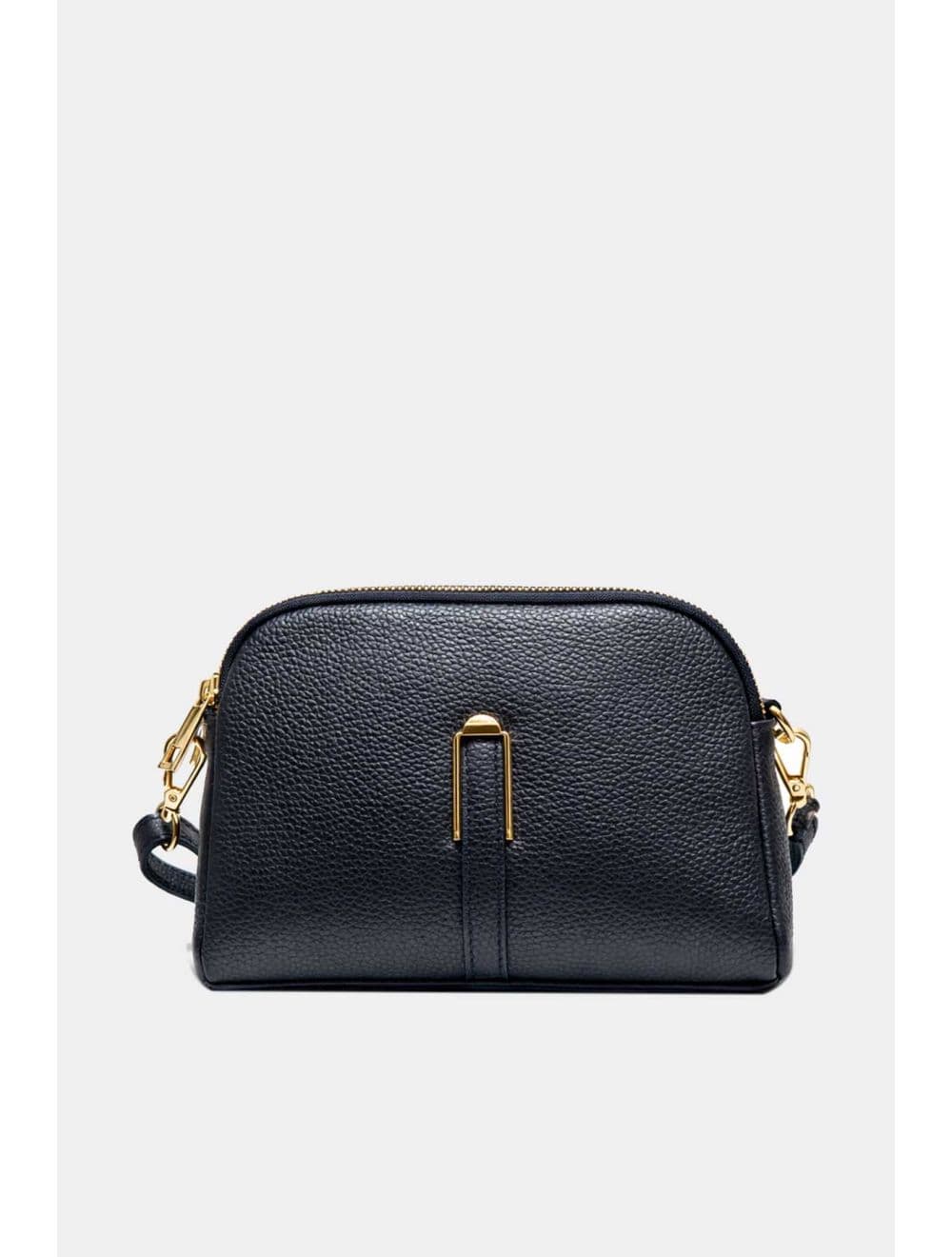 Sac Porté Travers En Cuir Vachette Grainé 4205 LIANA-Marine