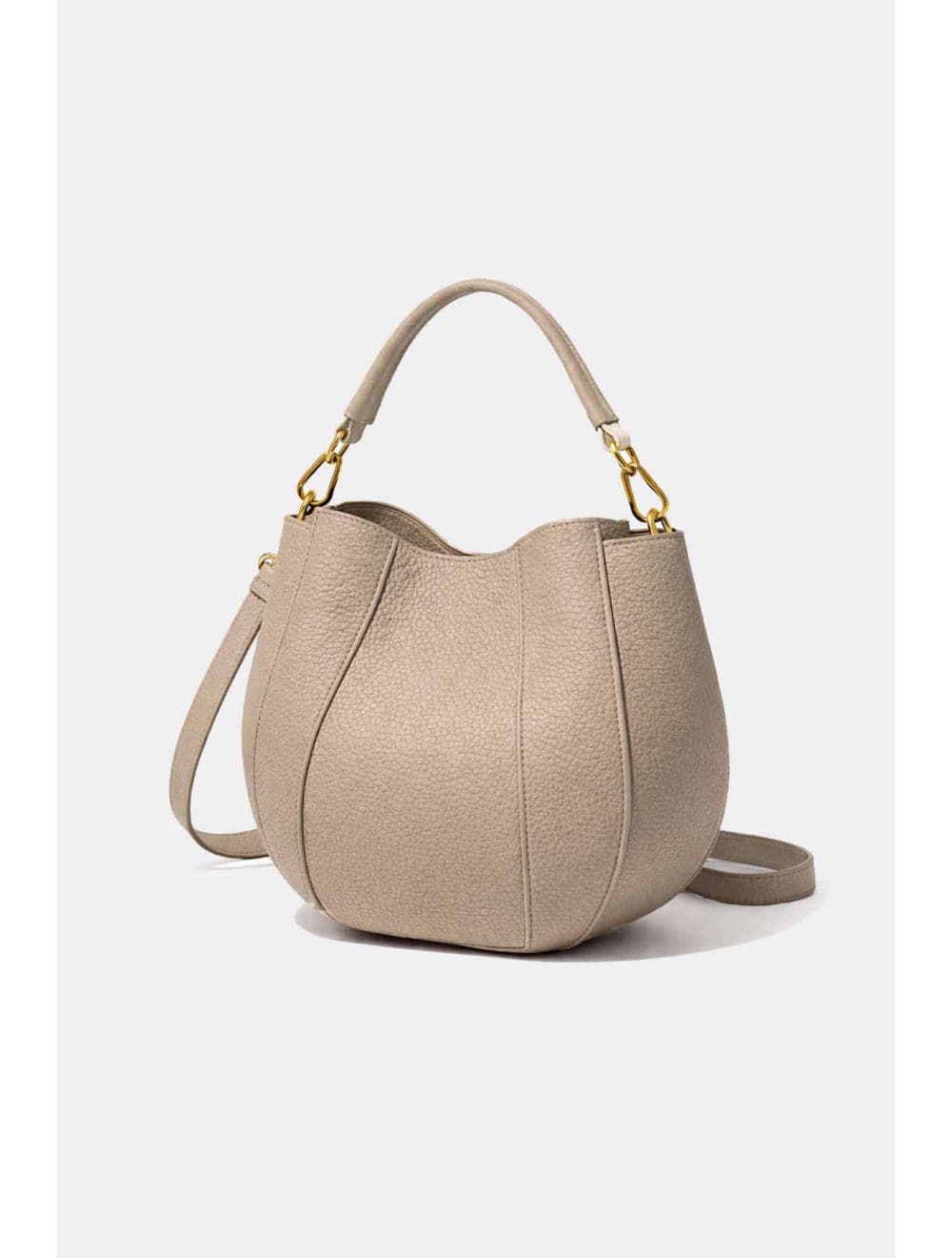 Sac Porté Épaule En Cuir Vachette Grainé 4204 ODÉLIA-GRANITE — vue 2