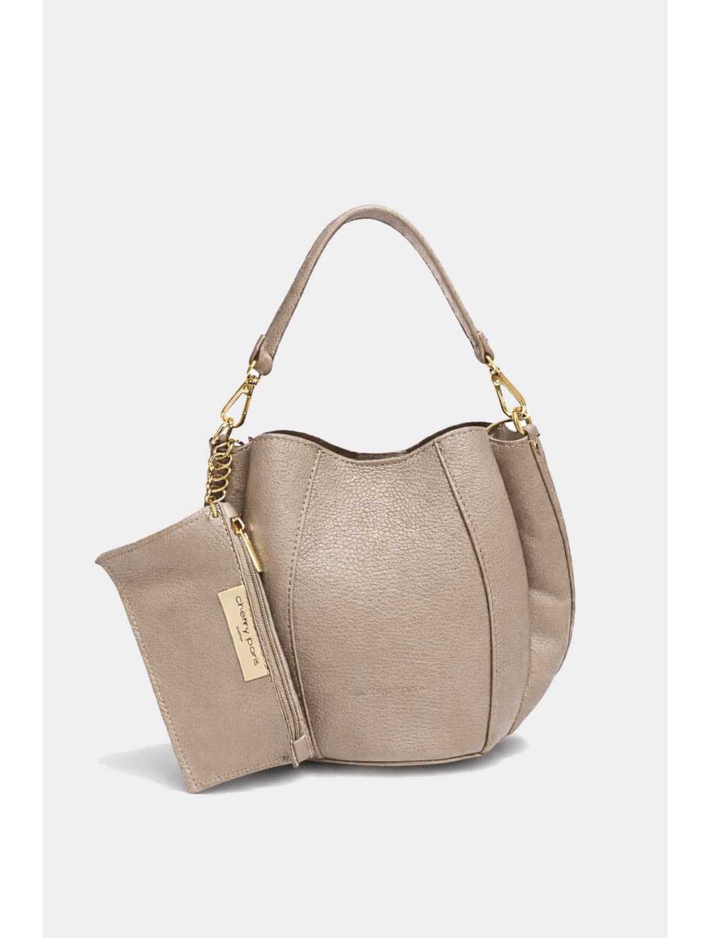 Sac Porté Épaule En Cuir Vachette Grainé 4204 ODÉLIA-GRANITE — vue 3