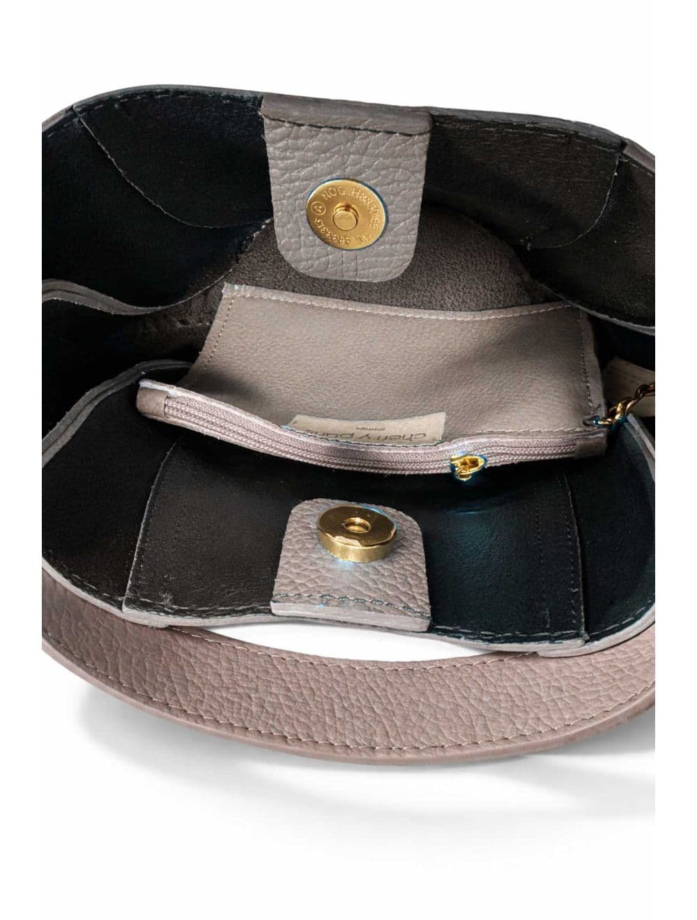 Sac Porté Épaule En Cuir Vachette Grainé 4204 ODÉLIA-GRANITE — vue 4