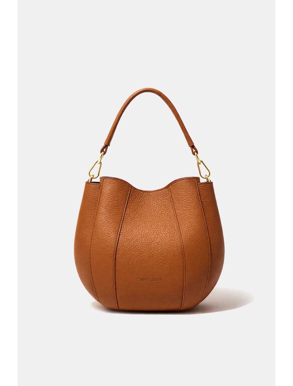 Sac Porté Épaule En Cuir Vachette Grainé 4204 ODÉLIA-COGNAC