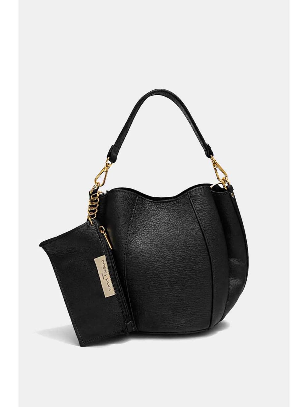Sac Porté Épaule En Cuir Vachette Grainé 4204 ODÉLIA-NOIR — vue 3