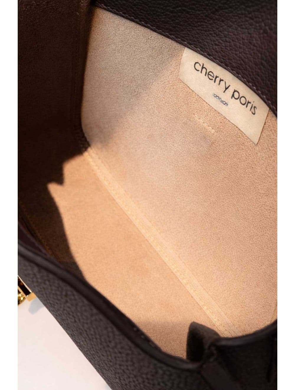 Sac Porté Épaule En Cuir Vachette Grainé 4203 CERISE-CHOCOLAT — vue 4