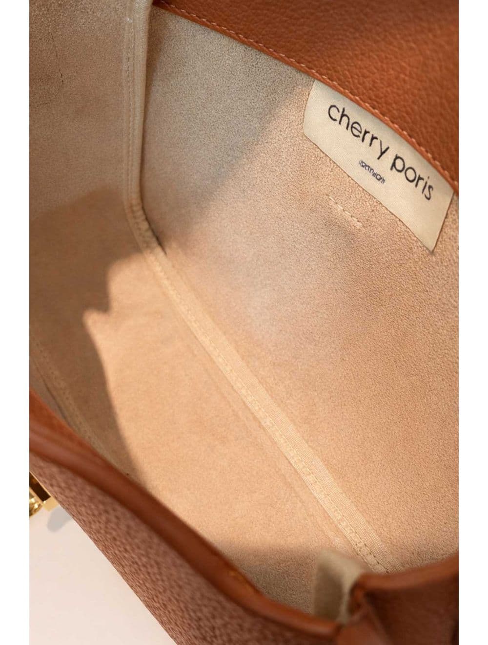 Sac Porté Épaule En Cuir Vachette Grainé 4203 CERISE-COGNAC — vue 4