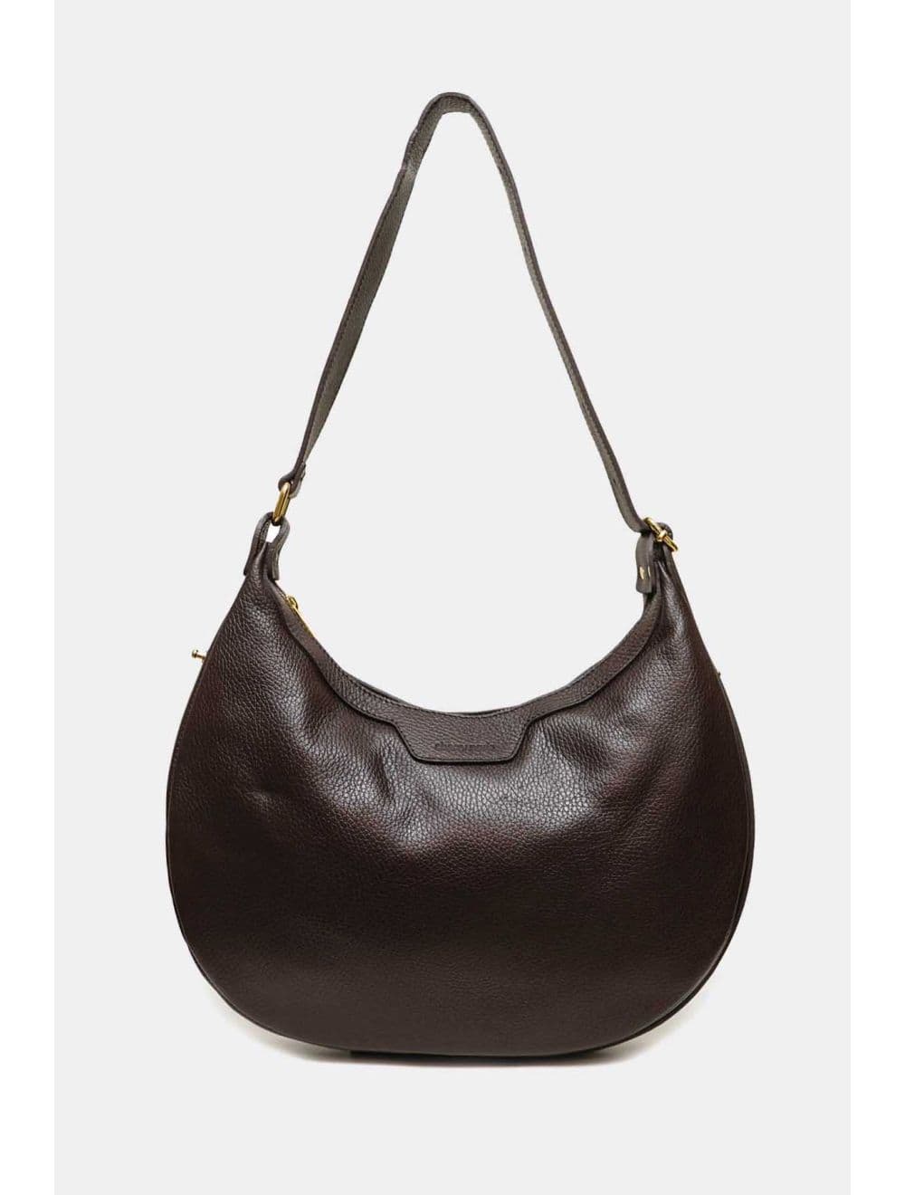 Sac Demi Lune  En Cuir Vachette Grainé 4201 ALYZÉE-Chocolat — vue 2