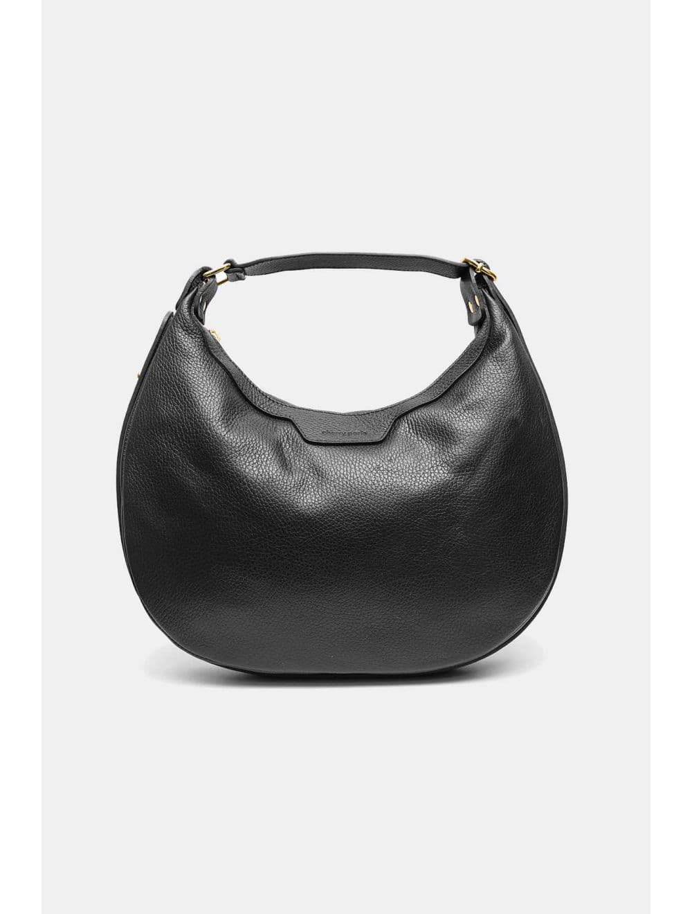 Sac Demi Lune  En CuirVachette Grainé 4201 ALYZÉE-Noir