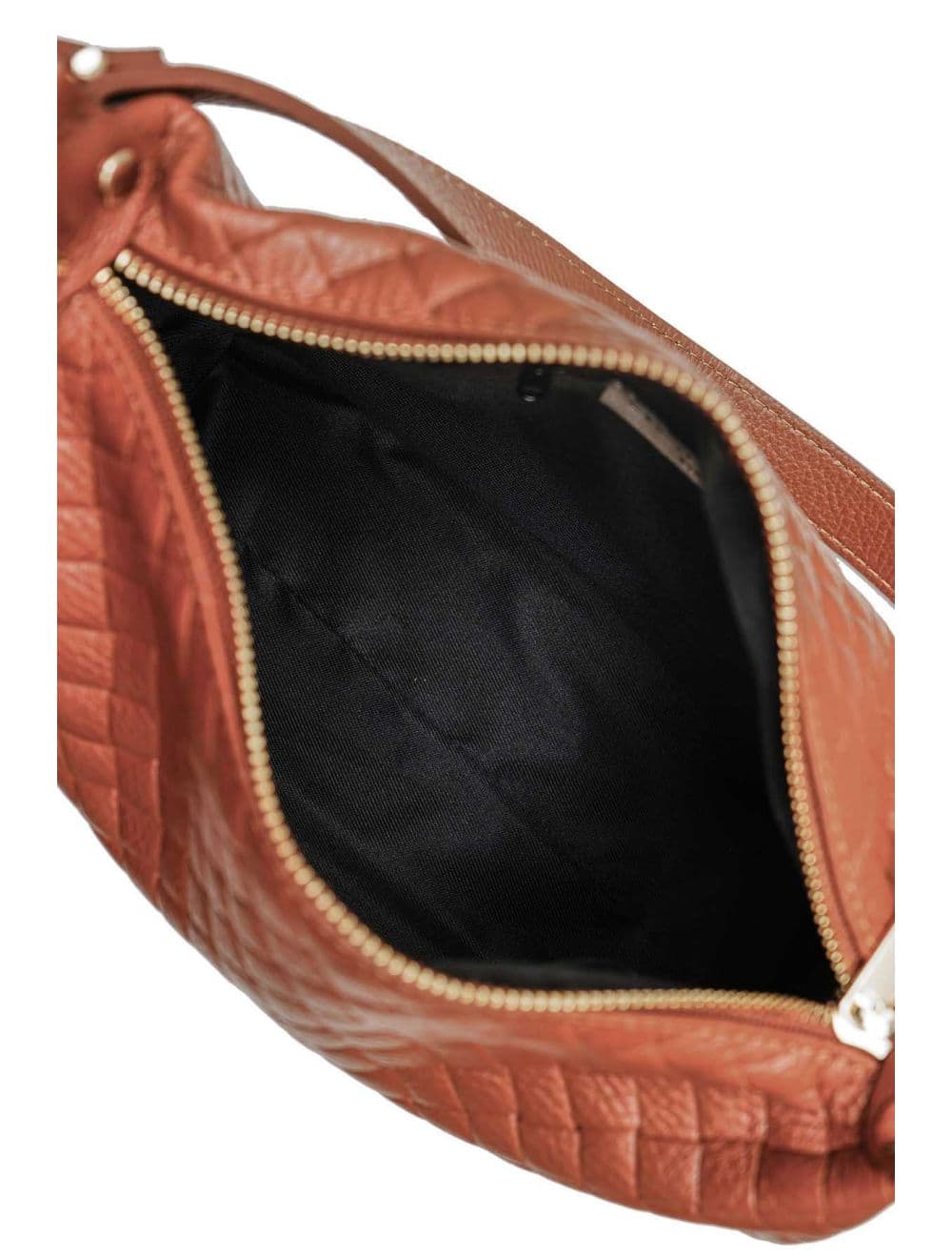 Sac Porté Main En Cuir Vachette Grainé Effet Tressé 4159B AMICIE TRESSÉ-Cognac — vue 4