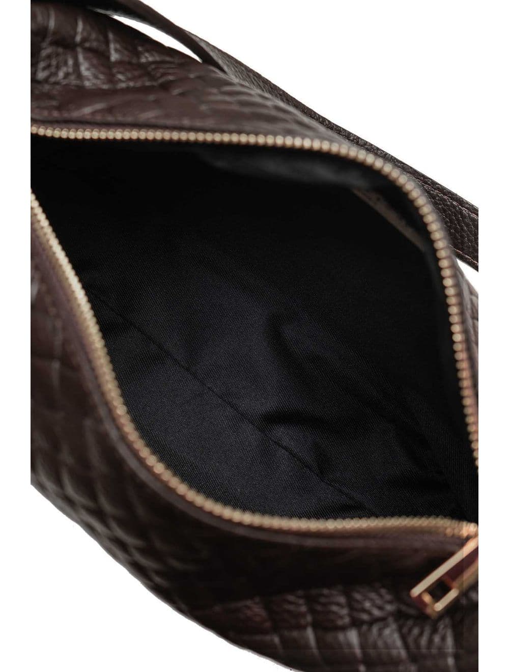 Sac Porté Main En Cuir Vachette Grainé Effet Tressé 4159B AMICIE TRESSÉ-Café — vue 4