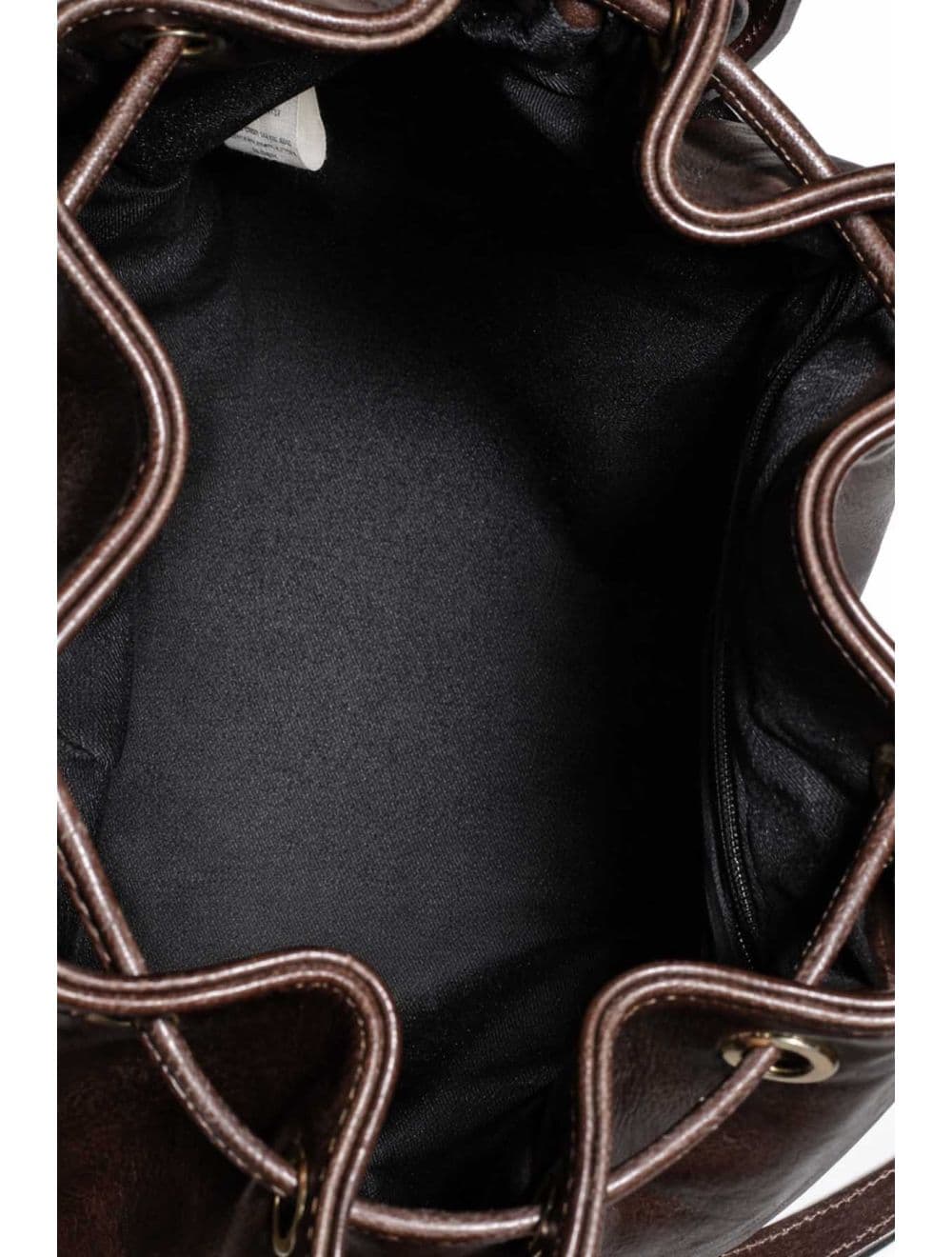Sac bourse en cuir de vachette collet-LINDA 4009-Chocolat — vue 4