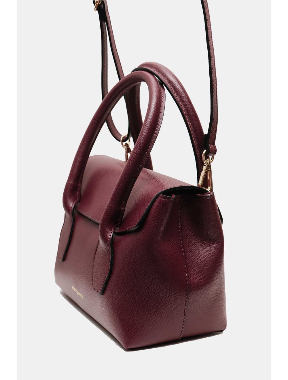 Sac Porté Main En Croûte Cuir Vachette Suède SAMANTHA  PALMELLATO 4194-Bordeaux — vue 3