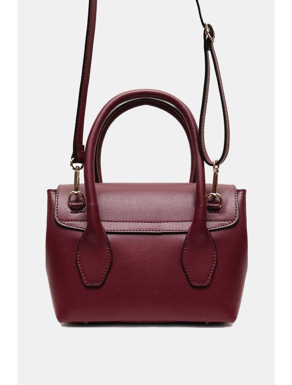 Sac Porté Main En Croûte Cuir Vachette Suède SAMANTHA  PALMELLATO 4194-Bordeaux — vue 4
