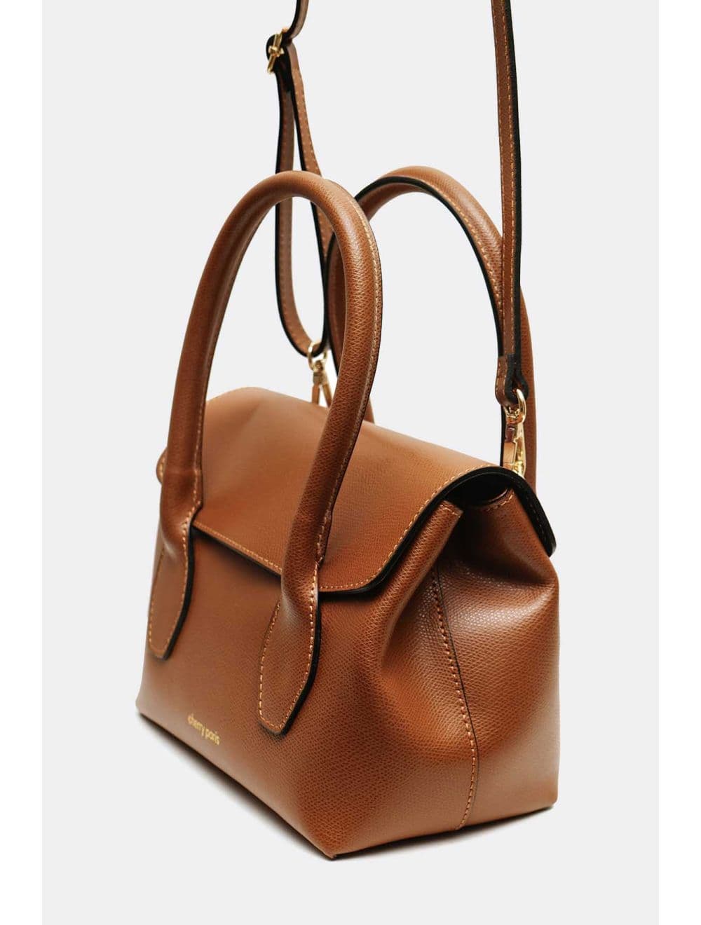 Sac Porté Main En Croûte Cuir Vachette Suède SAMANTHA  PALMELLATO 4194-Camel — vue 3
