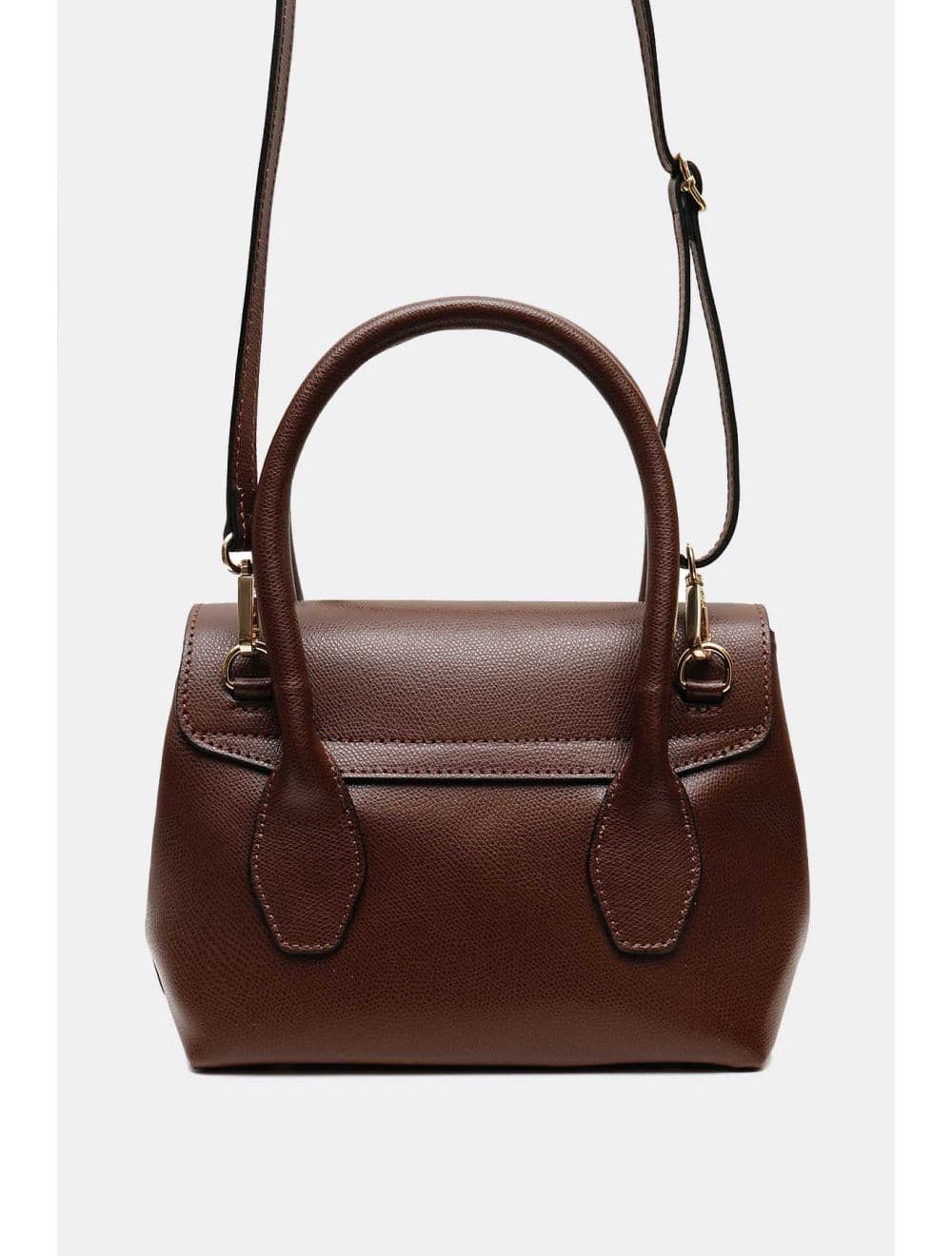 Sac Porté Main En Croûte Cuir Vachette Suède SAMANTHA  PALMELLATO 4194-Marron — vue 4
