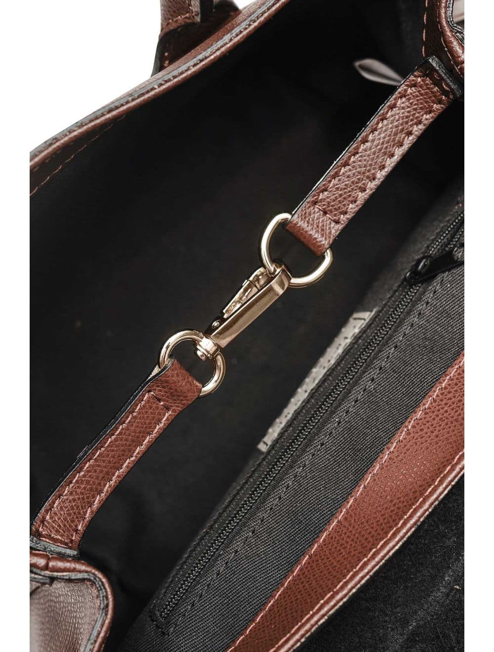 Sac Porté Main En Croûte Cuir Vachette Suède SAMANTHA  PALMELLATO 4194-Marron — vue 5