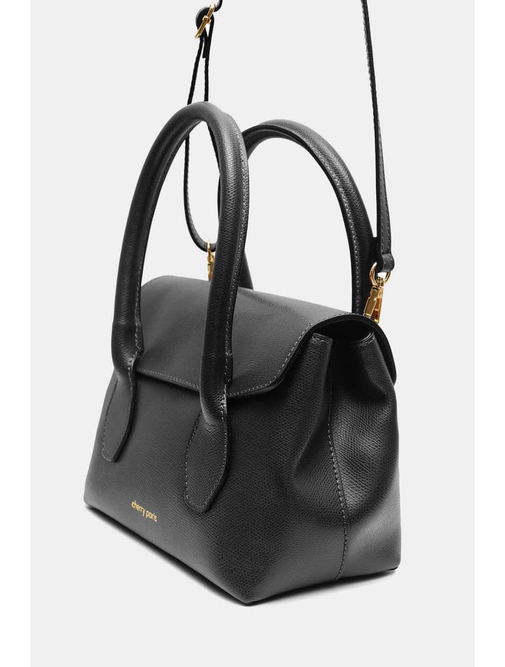 Sac Porté Main En Croûte Cuir Vachette Suède SAMANTHA  PALMELLATO 4194-Noir — vue 3