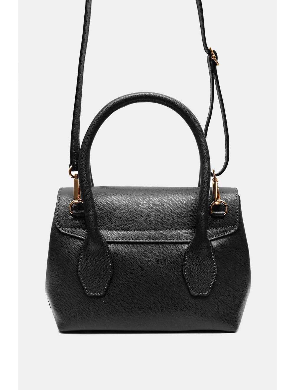 Sac Porté Main En Croûte Cuir Vachette Suède SAMANTHA  PALMELLATO 4194-Noir — vue 4