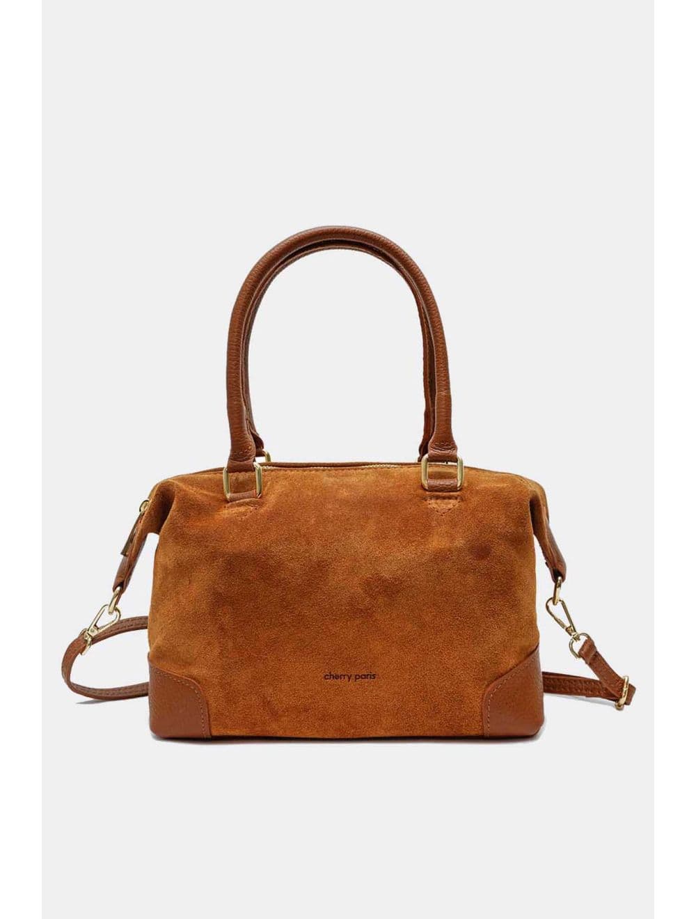 Sac Porté Main En Crôute De Cuir De Vachette Suède et Grainée 4189 ANIXE SUEDE-Camel — vue 2