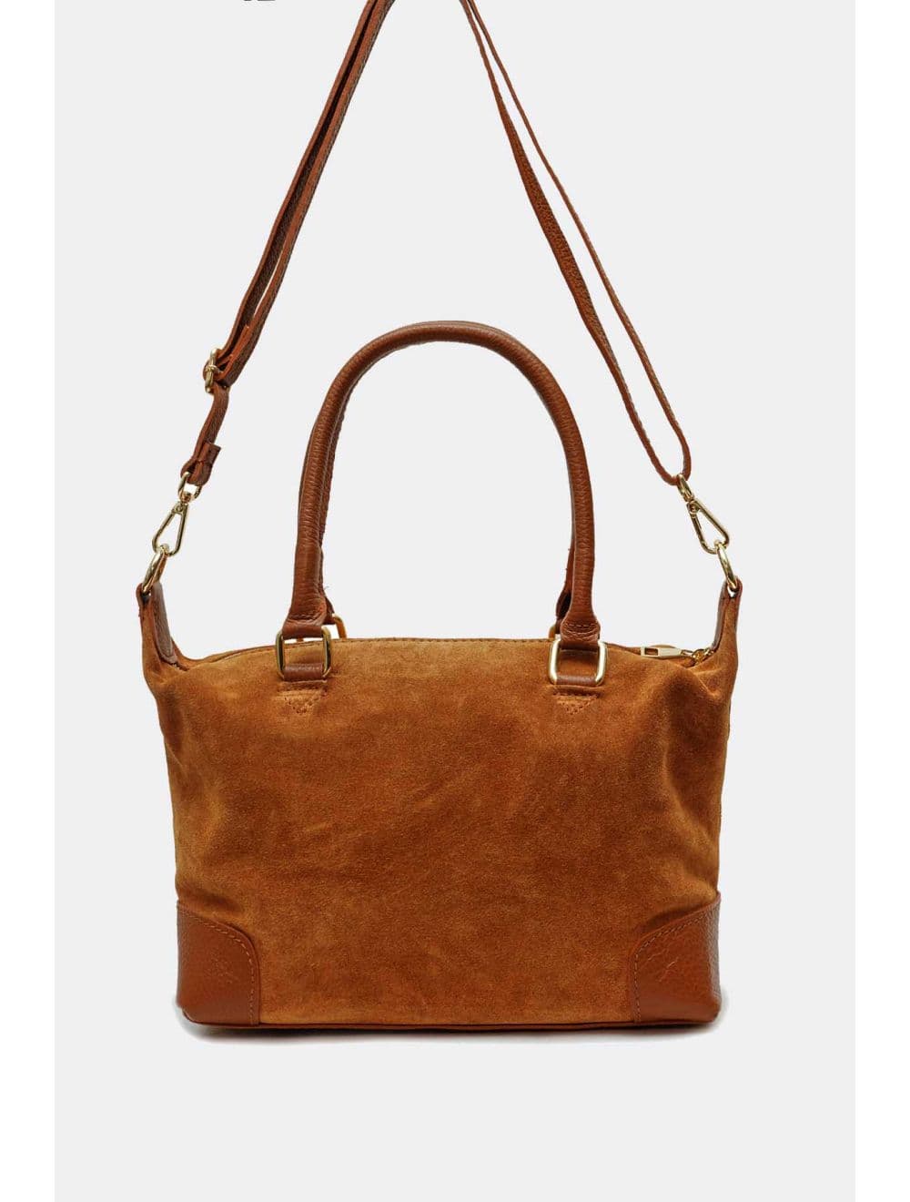 Sac Porté Main En Crôute De Cuir De Vachette Suède et Grainée 4189 ANIXE SUEDE-Camel — vue 4