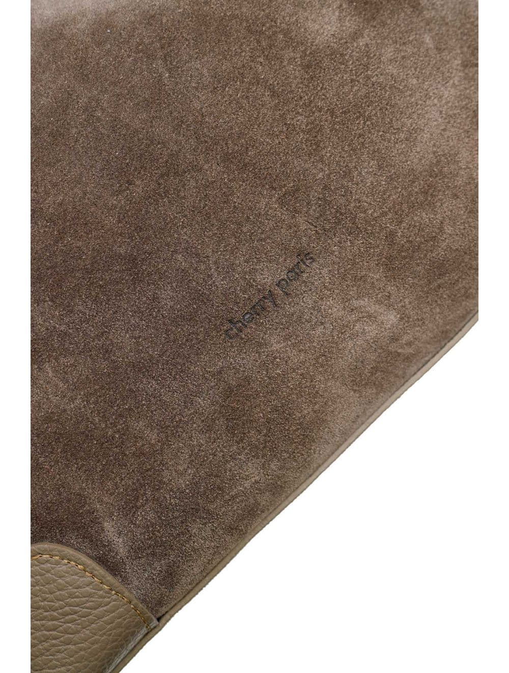 Sac Porté Main En Crôute De Cuir De Vachette Suède et Grainée 4189 ANIXE SUEDE-Taupe — vue 4