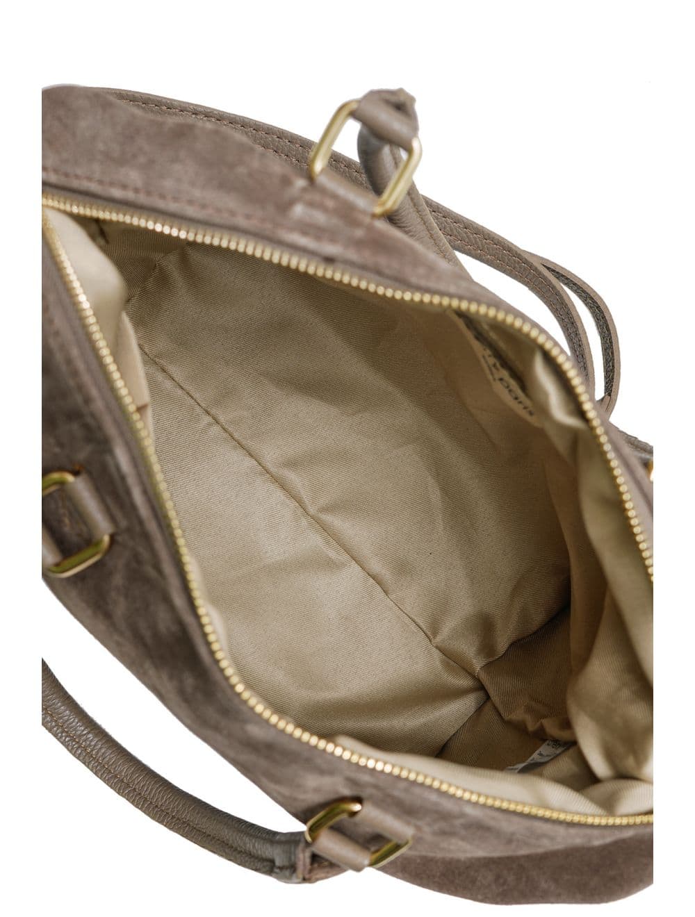 Sac Porté Main En Crôute De Cuir De Vachette Suède et Grainée 4189 ANIXE SUEDE-Taupe — vue 5