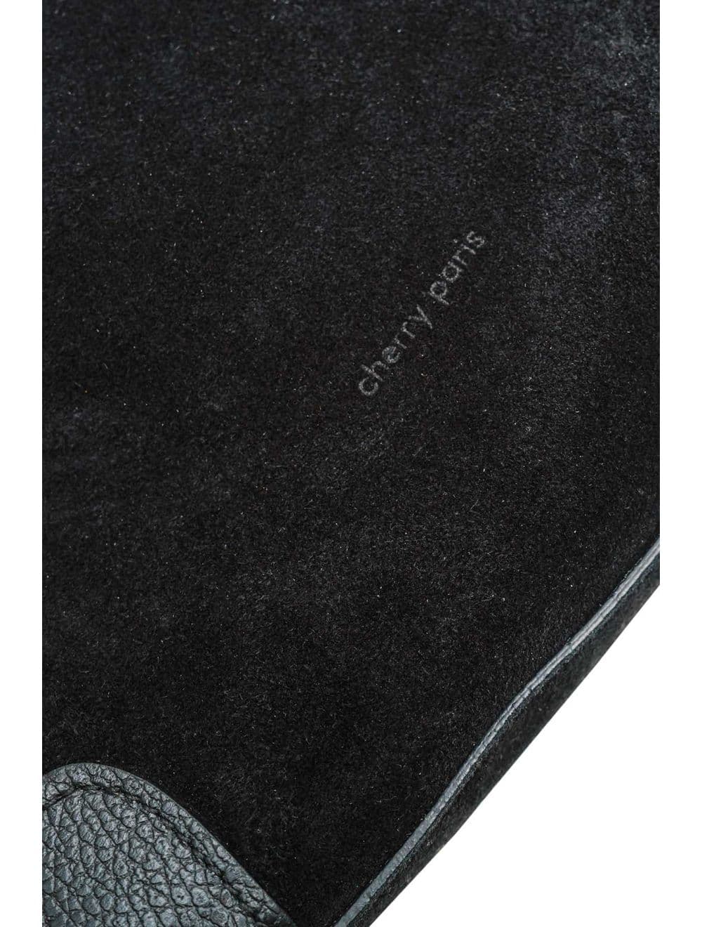 Sac Porté Main En Crôute De Cuir De Vachette Suède et Grainée 4189 ANIXE SUEDE-Noir — vue 4