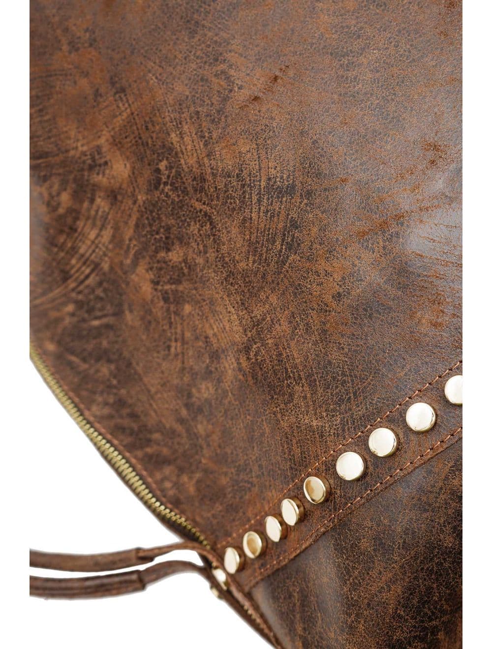 Sac à Main Cabas En Croûte De Cuir De Vachette 4191 ONDINE-Marron — vue 4