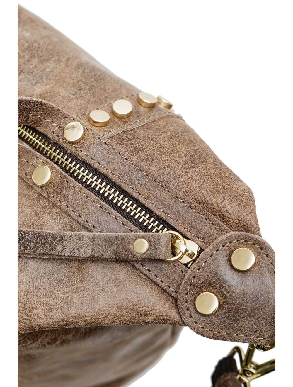 Sac à Main Cabas En Croûte De Cuir De Vachette 4191 ONDINE-Taupe — vue 4