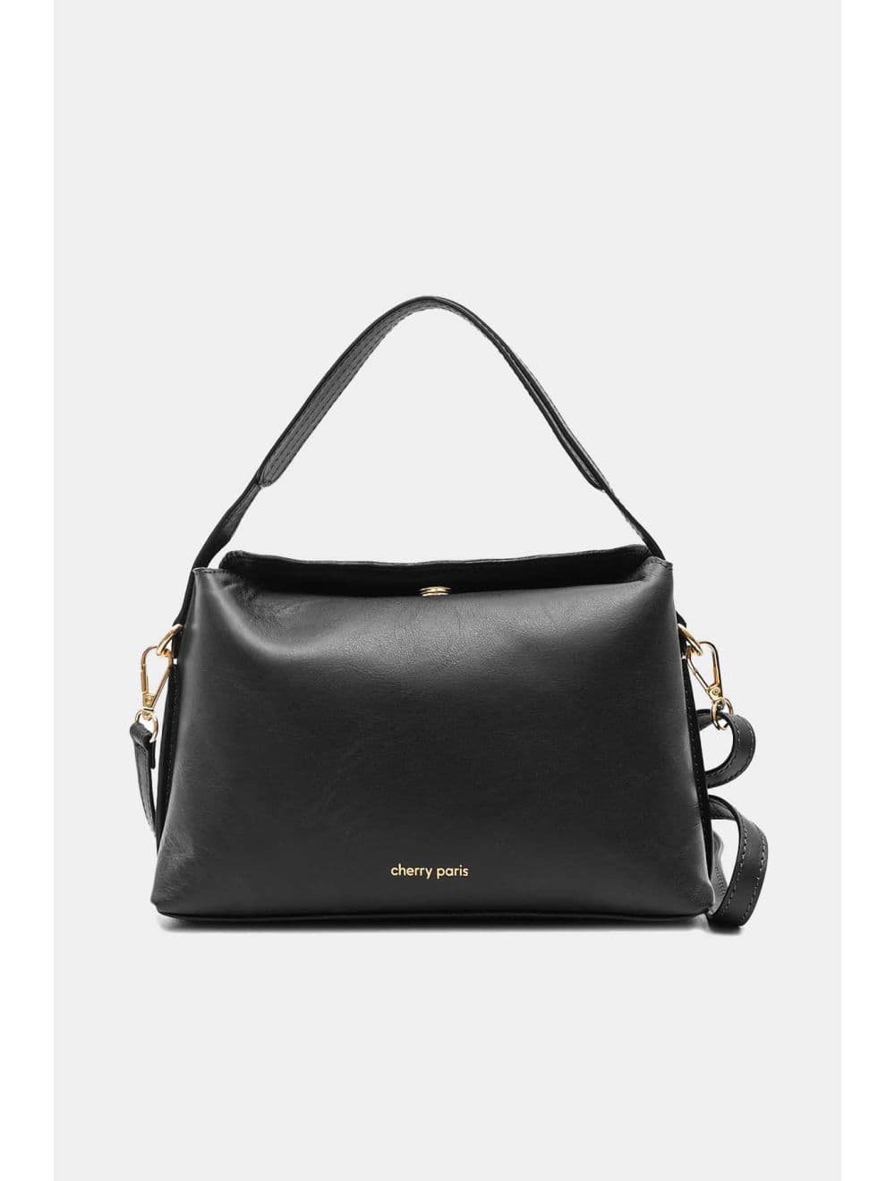 Sac à Main En Cuir De Vachette 4184 HÉLÈNE-Noir