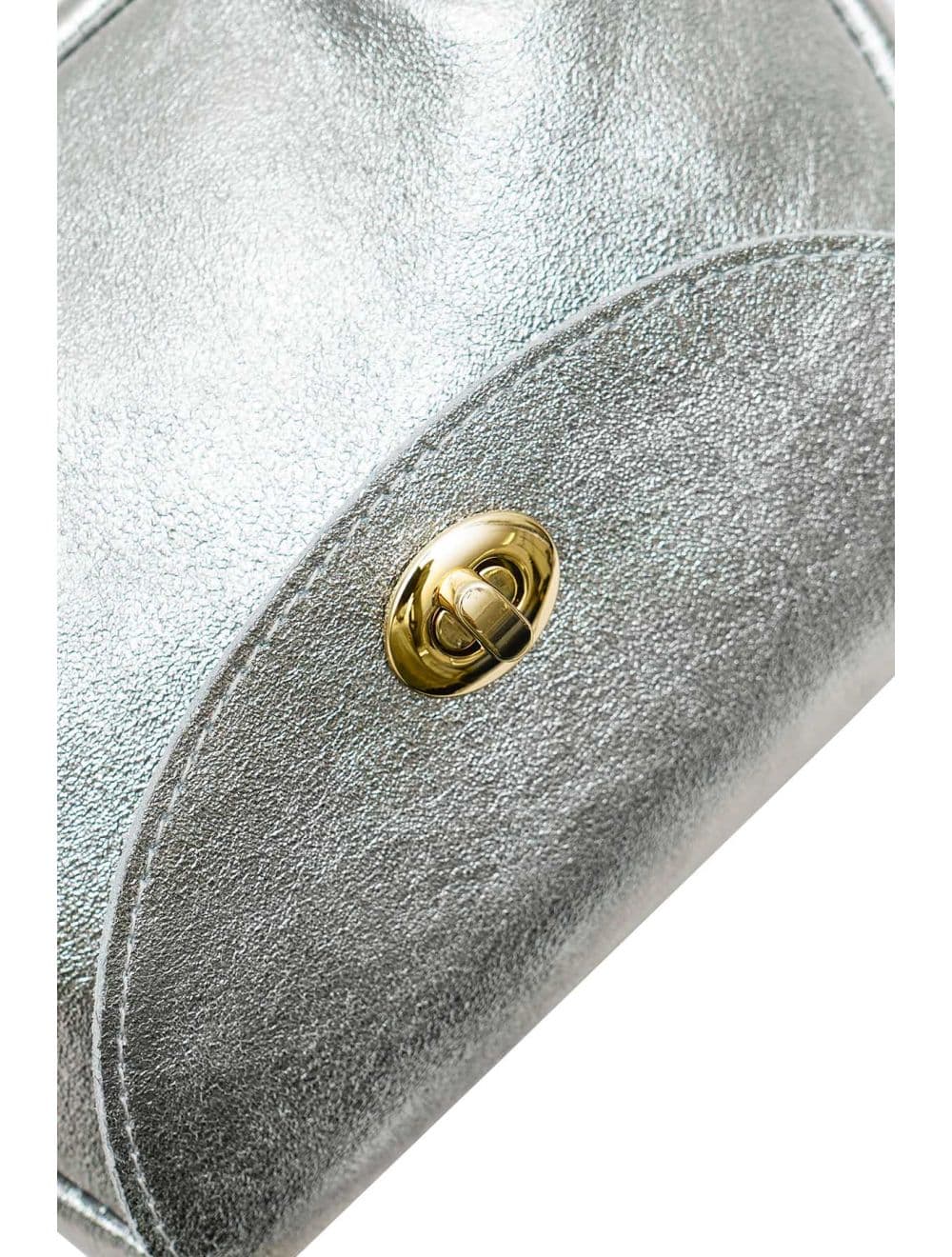 Sac Bandoulière En Croûte De Cuir De Vachette 4192 LONORA METAL-Argent — vue 5