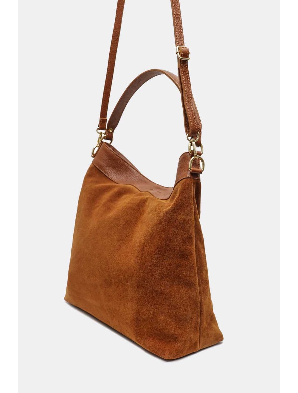Sac Porté Épaule En Crôute Cuir Vachette Suède Grainée 4190 CELINA SUEDE-Camel — vue 3