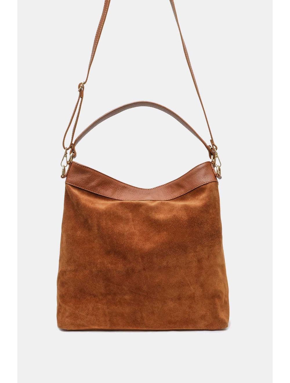 Sac Porté Épaule En Crôute Cuir Vachette Suède Grainée 4190 CELINA SUEDE-Camel — vue 4