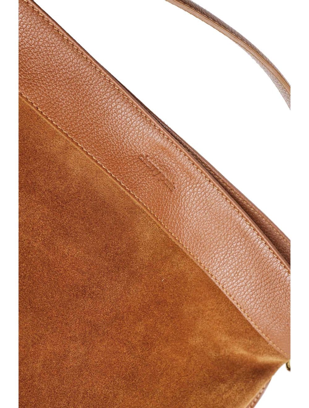 Sac Porté Épaule En Crôute Cuir Vachette Suède Grainée 4190 CELINA SUEDE-Camel — vue 5