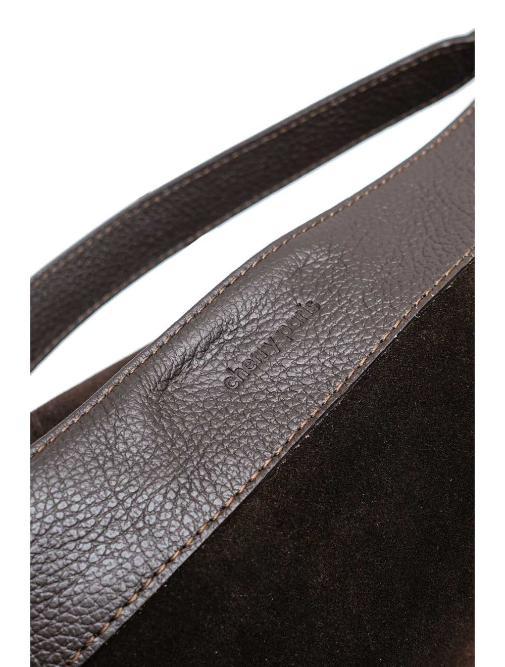 Sac Porté Épaule En Crôute Cuir Vachette Suède Grainée 4190 CELINA SUEDE-Chocolat — vue 4