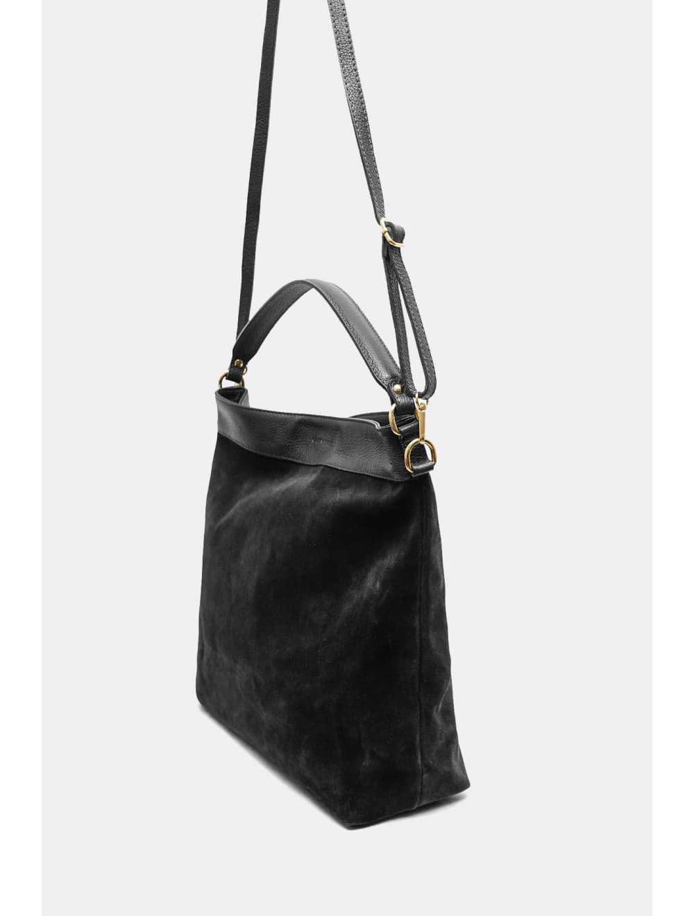 Sac Porté Épaule En Crôute Cuir Vachette Suède Grainée 4190 CELINA SUEDE-Noir — vue 2