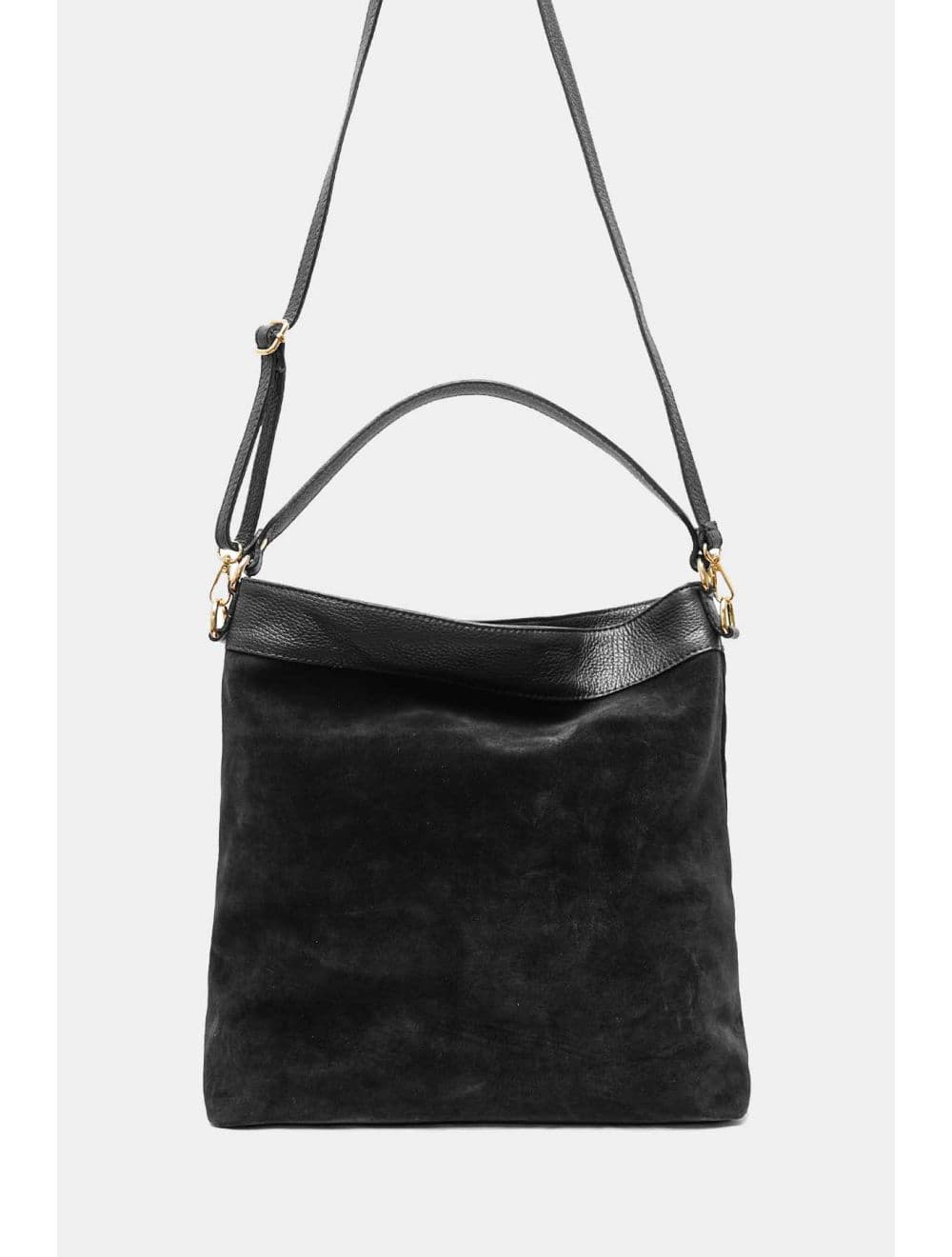 Sac Porté Épaule En Crôute Cuir Vachette Suède Grainée 4190 CELINA SUEDE-Noir — vue 3