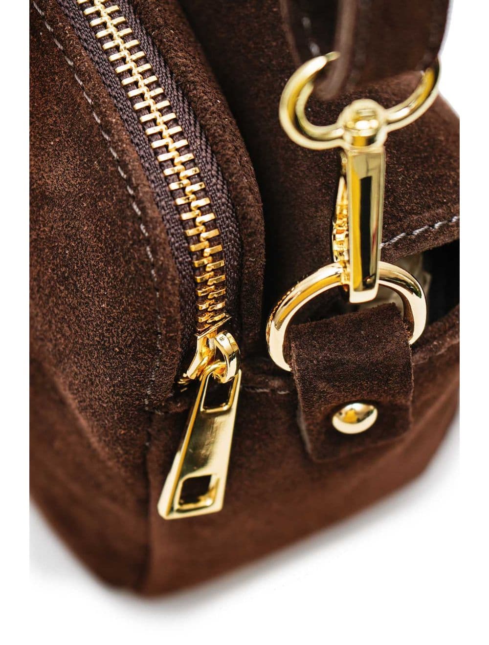 Sac Porté Travers En Croûte De Cuir De Vachette Suède 4188 ILIANA SUÈDE-Chocolat — vue 4