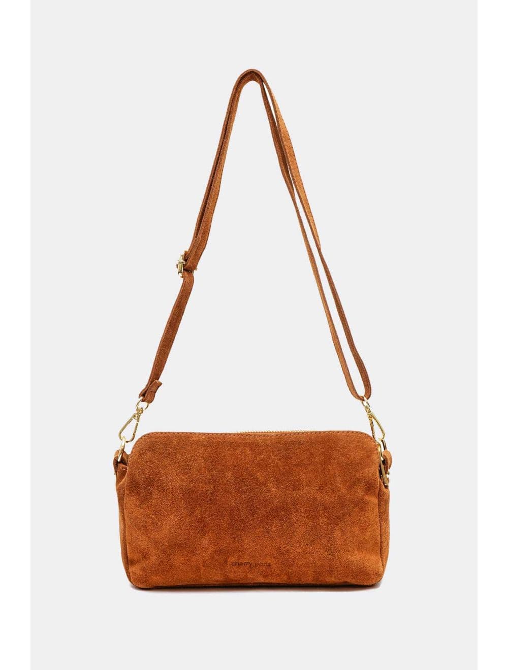 Sac Porté Travers En Croûte De Cuir De Vachette Suède 4188 ILIANA SUÈDE-Camel — vue 4