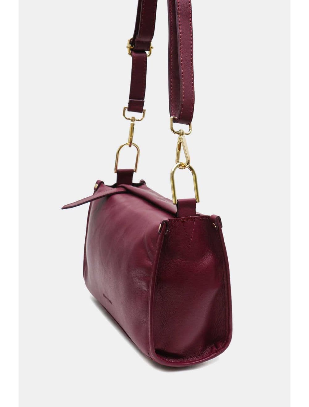 Sac Bandoulière Porté Croisé Forme Seau En Cuir De Vachette 4183 TAÏS-Bordeaux — vue 3