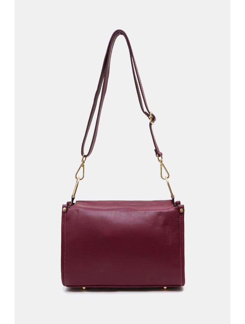 Sac Bandoulière Porté Croisé Forme Seau En Cuir De Vachette 4183 TAÏS-Bordeaux — vue 4