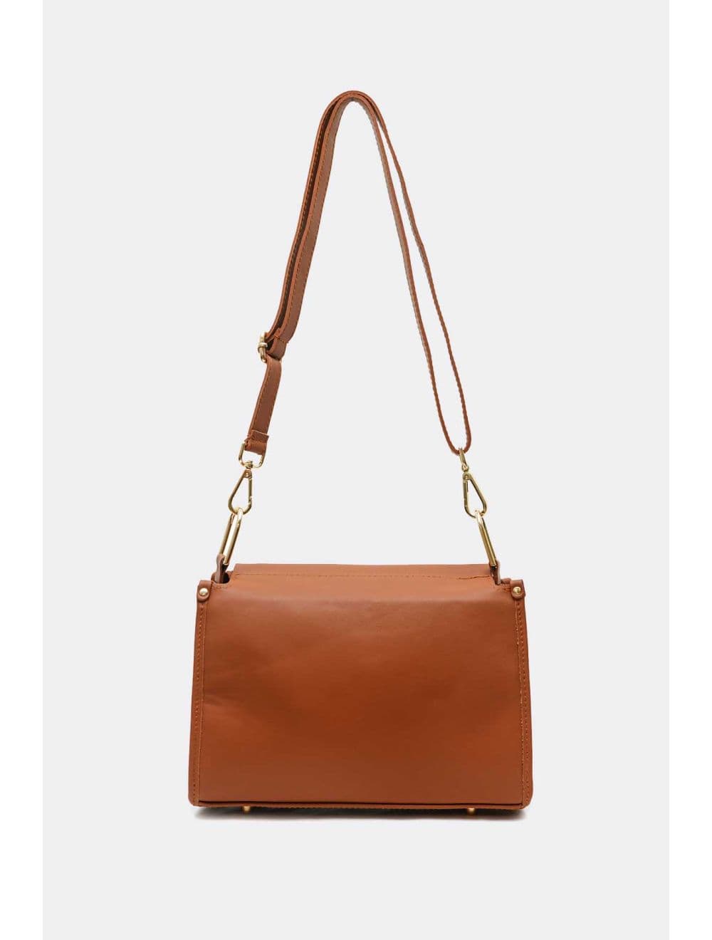 Sac Bandoulière Porté Croisé Forme Seau En Cuir De Vachette 4183 TAÏS-Camel — vue 4