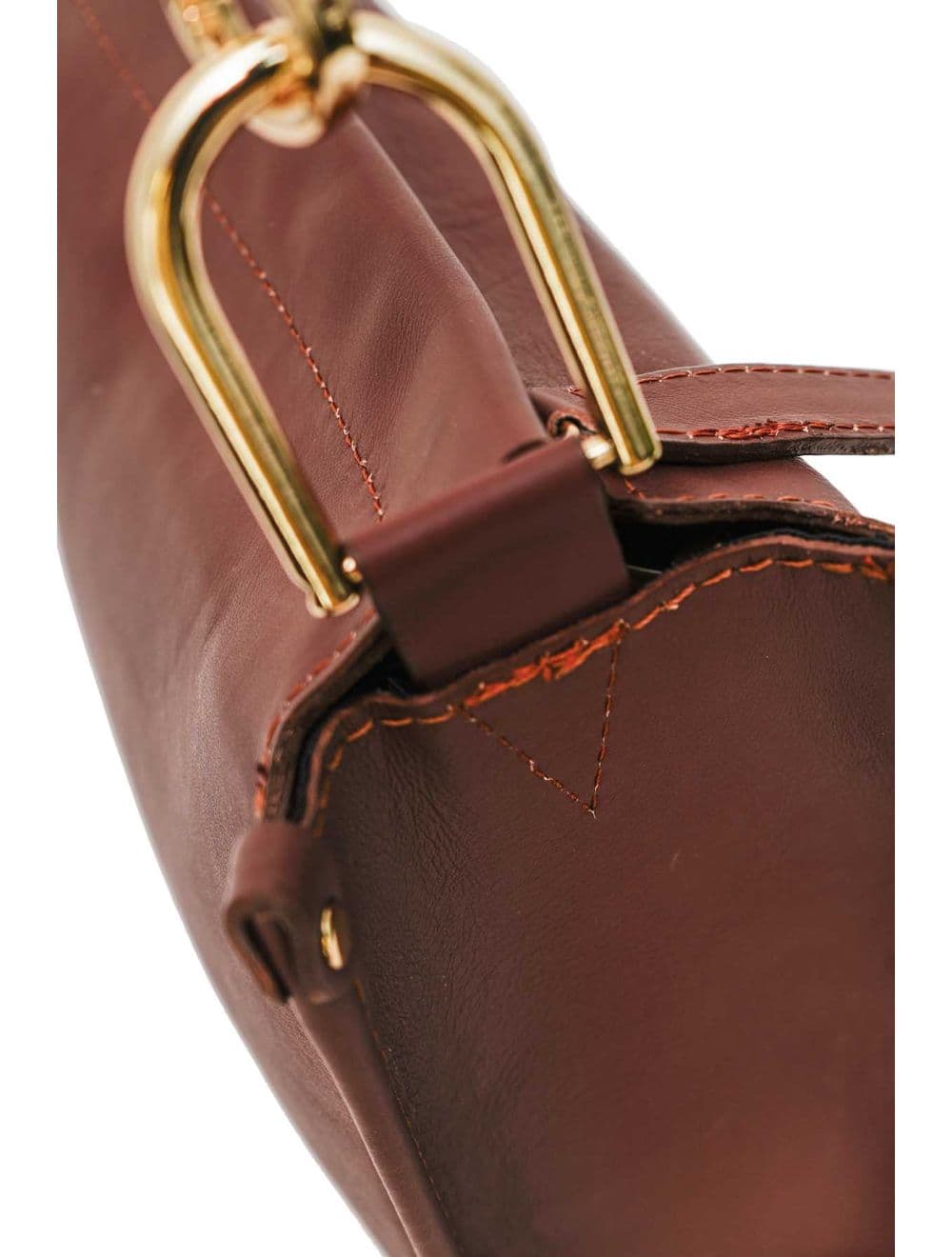 Sac Bandoulière Porté Croisé Forme Seau En Cuir De Vachette 4183 TAÏS-Marron — vue 4