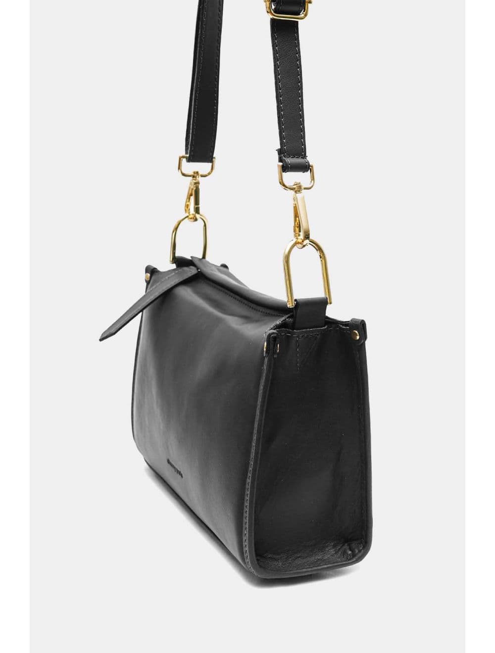 Sac Bandoulière Porté Croisé Forme Seau En Cuir De Vachette 4183 TAÏS-Noir — vue 3